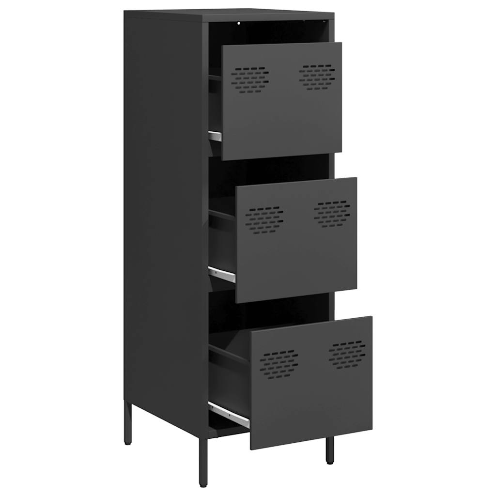 Highboard Black 39x35x103.5 cm Steel