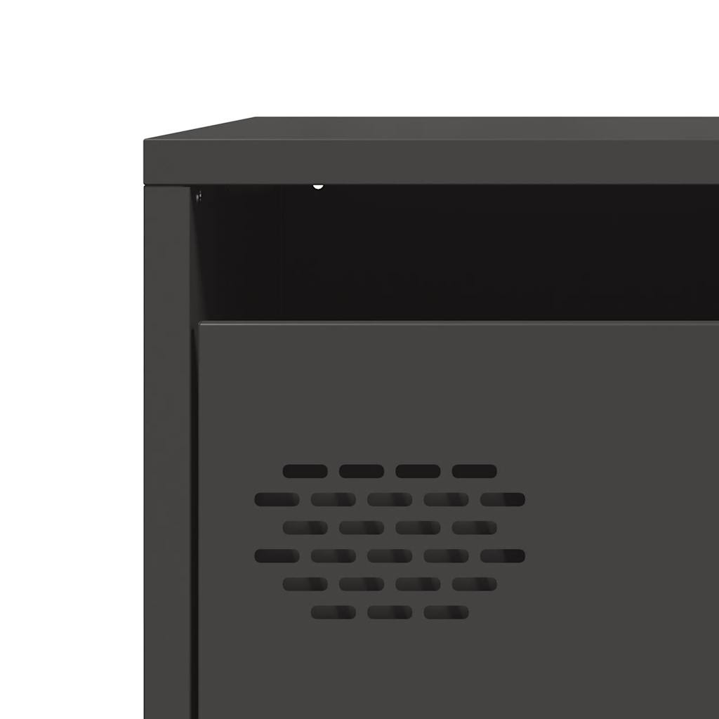 Highboard Black 39x35x103.5 cm Steel