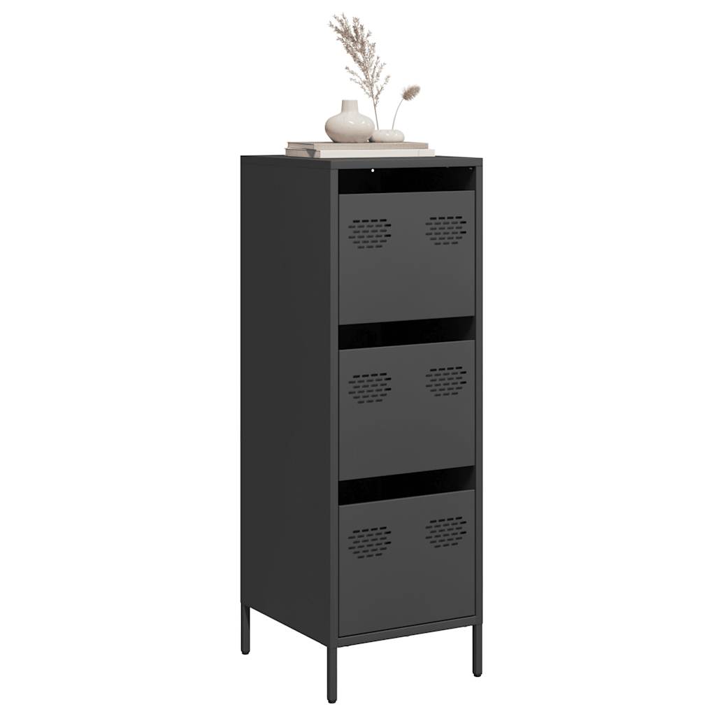 Highboard Black 39x35x103.5 cm Steel