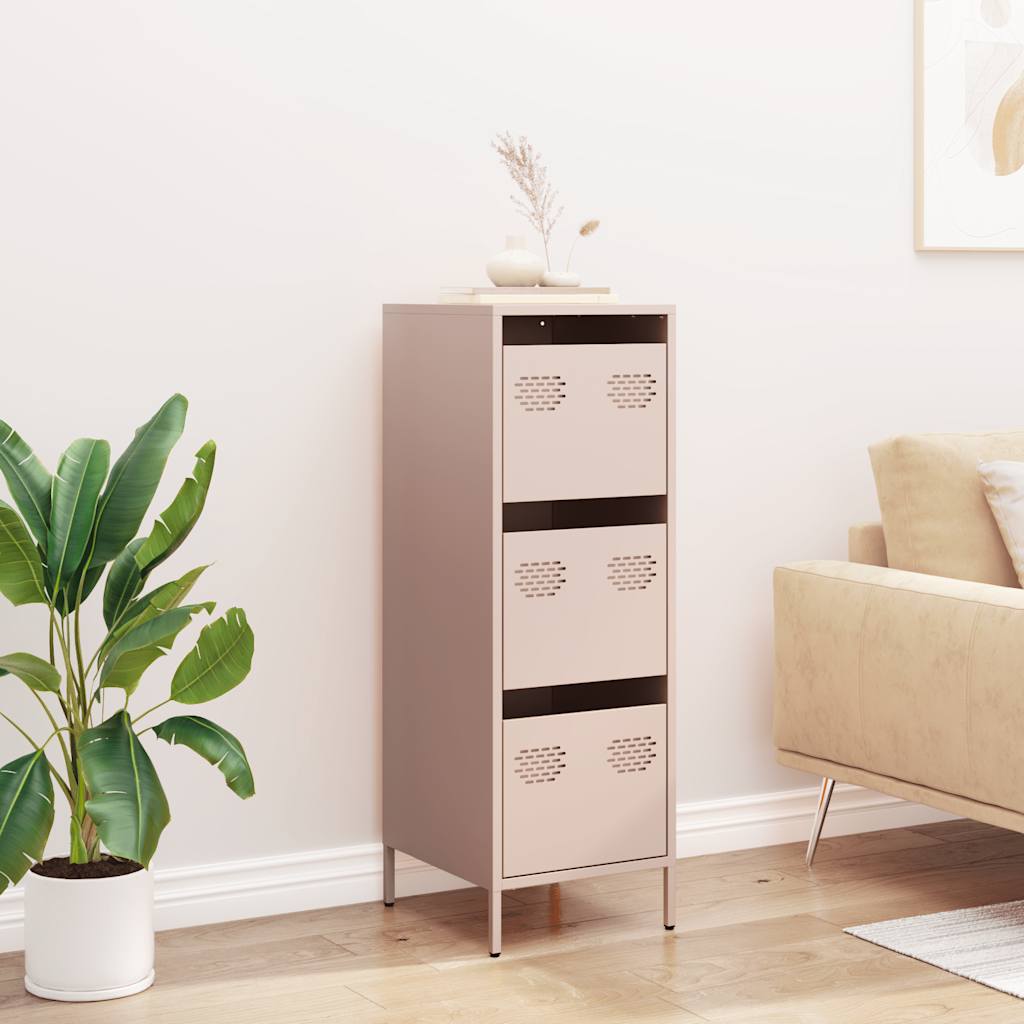 Highboard Pink 39x35x103.5 cm Steel