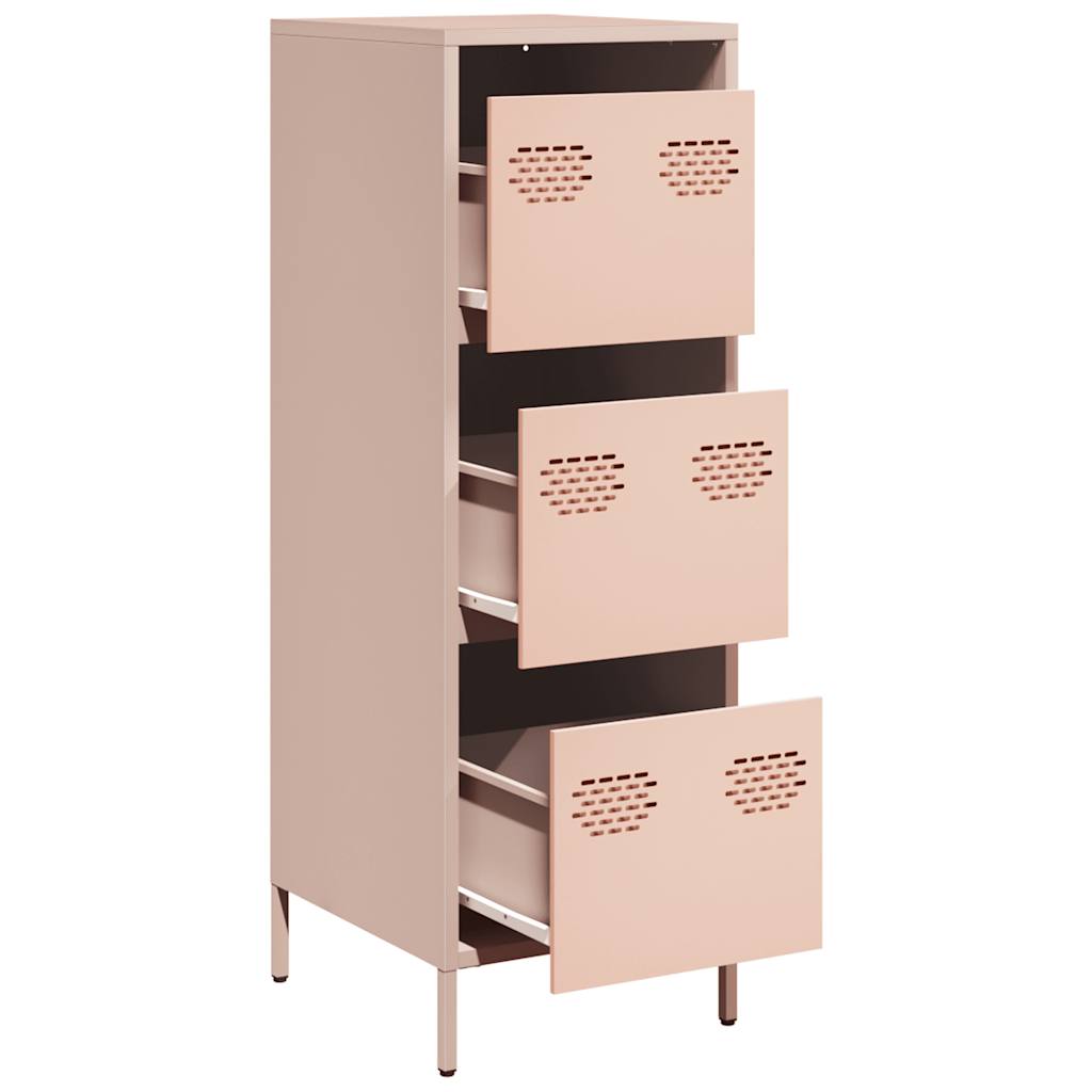 Highboard Pink 39x35x103.5 cm Steel