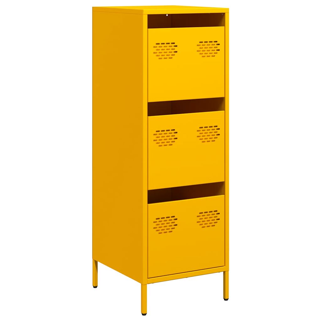 Highboard Mustard Yellow 39x35x103.5 cm Steel