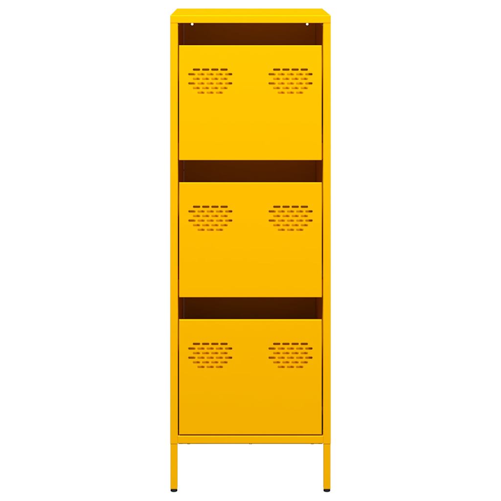 Highboard Mustard Yellow 39x35x103.5 cm Steel