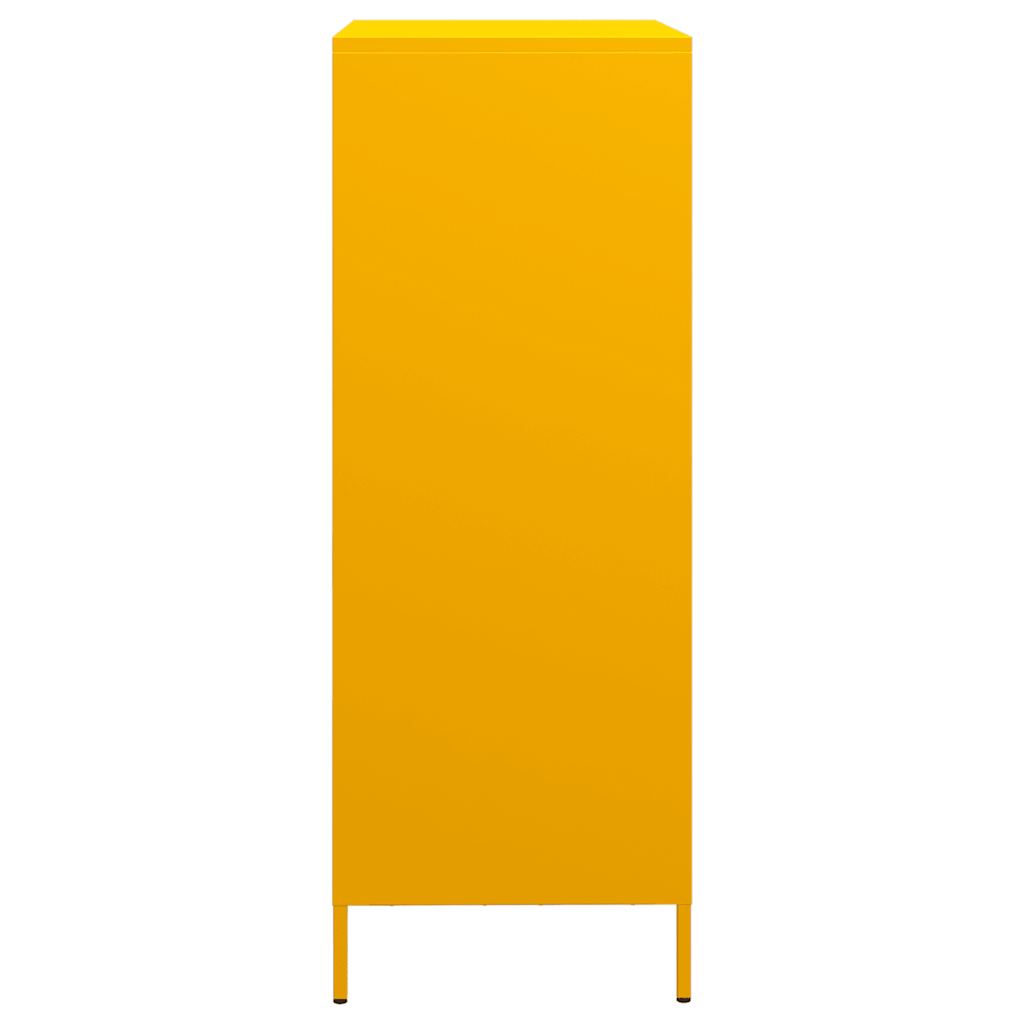Highboard Mustard Yellow 39x35x103.5 cm Steel