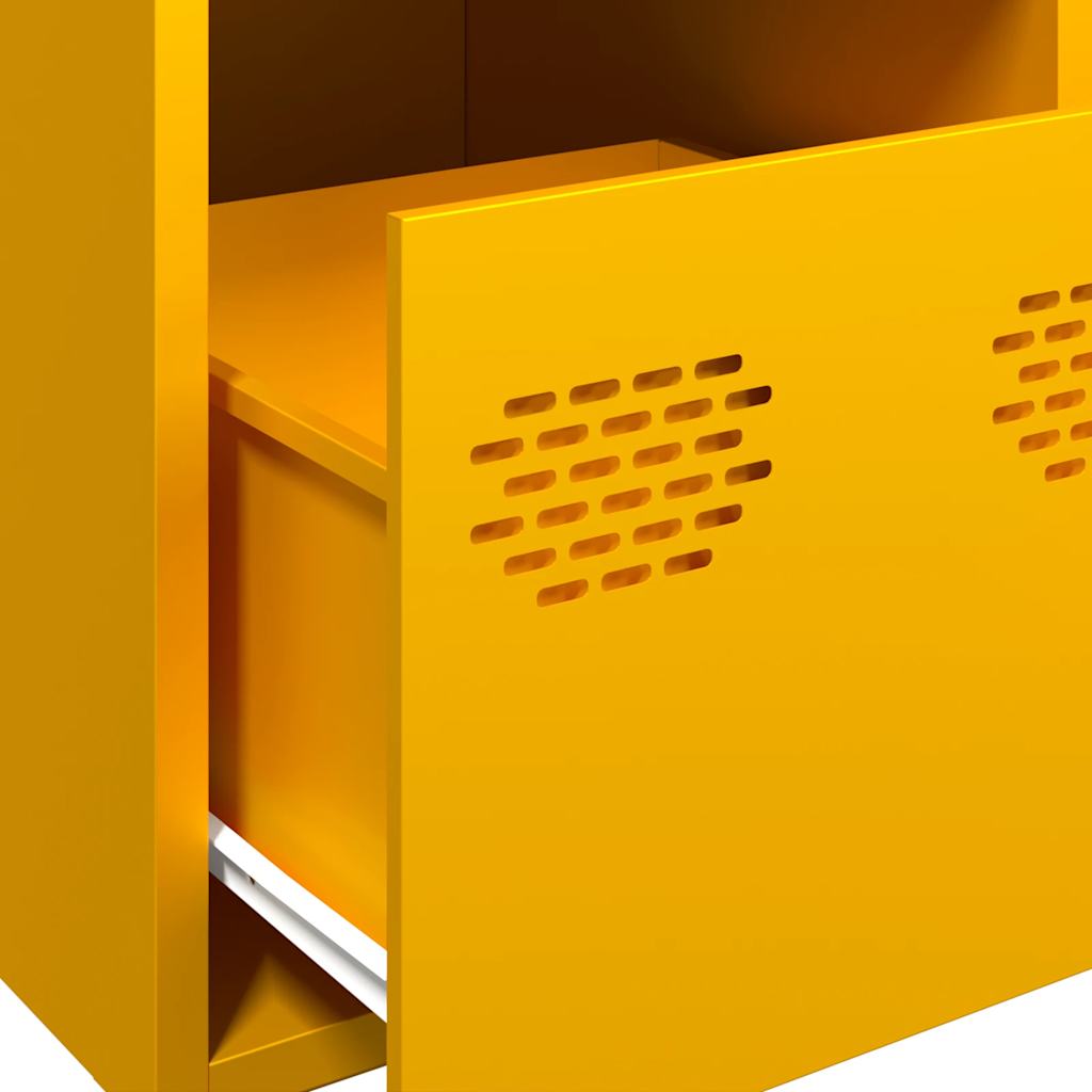 Highboard Mustard Yellow 39x35x103.5 cm Steel