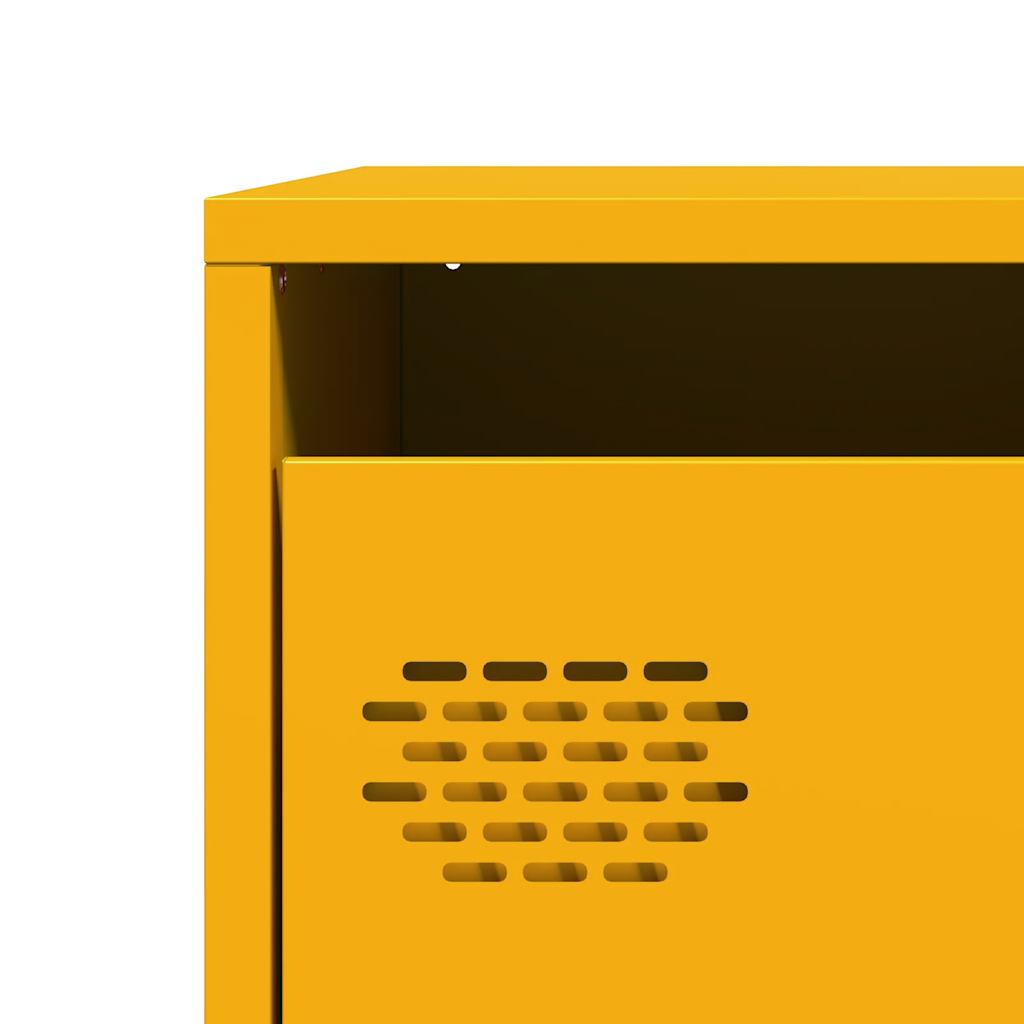Highboard Mustard Yellow 39x35x103.5 cm Steel