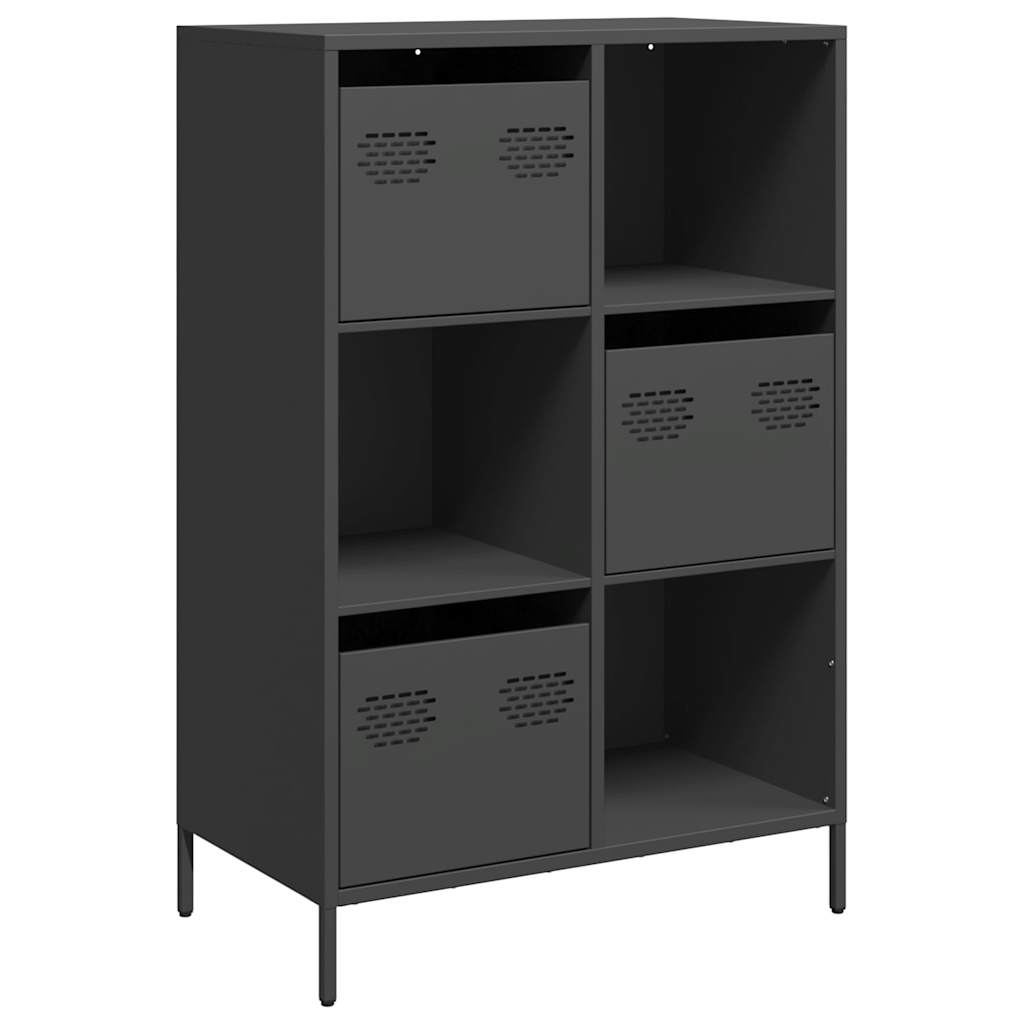 Highboard Black 68x39x103.5 cm Steel