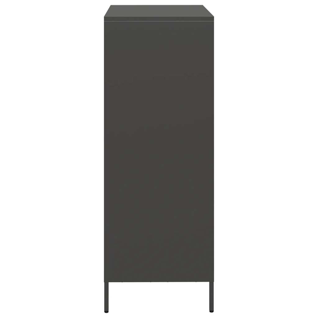 Highboard Black 68x39x103.5 cm Steel