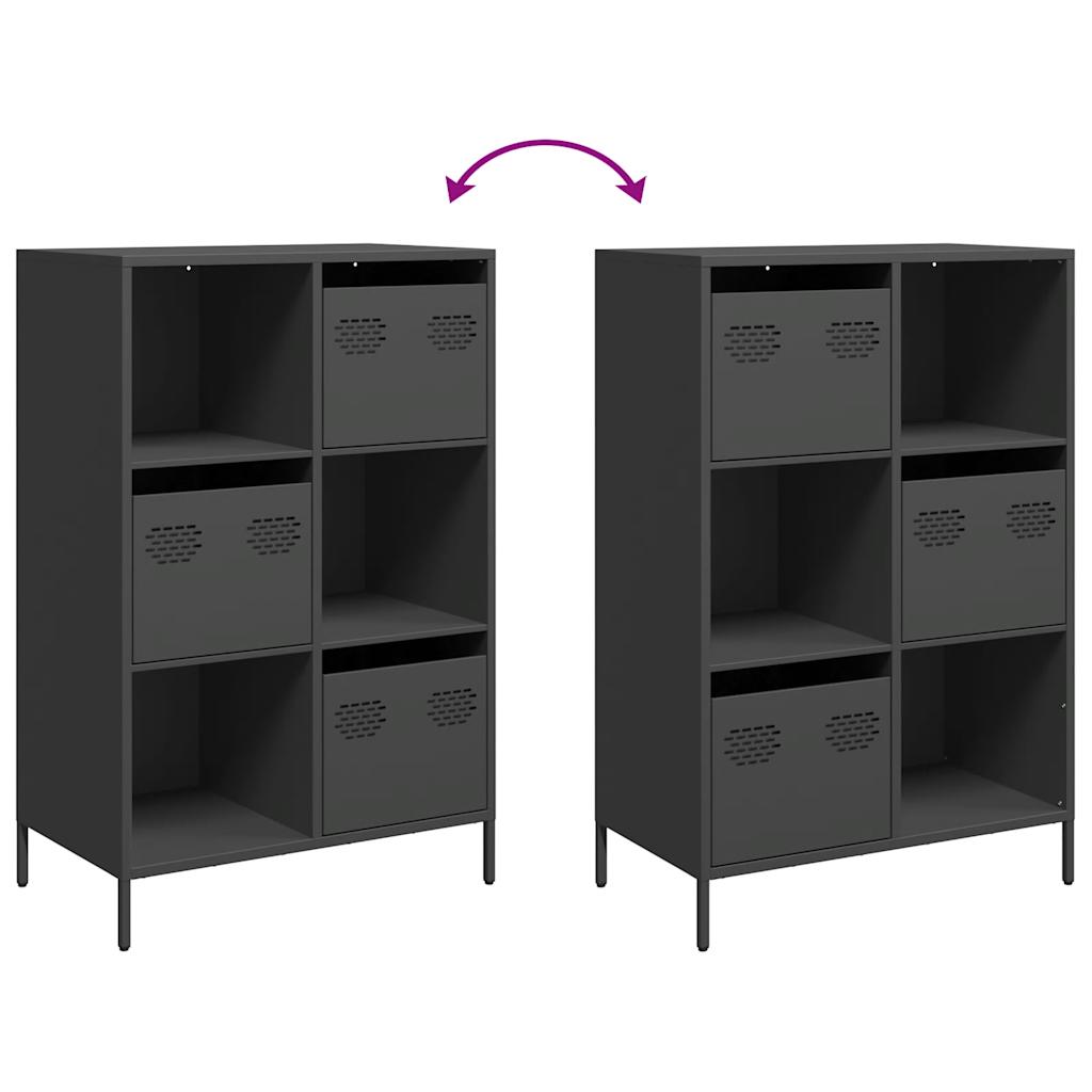 Highboard Black 68x39x103.5 cm Steel