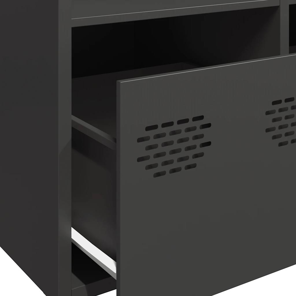 Highboard Black 68x39x103.5 cm Steel