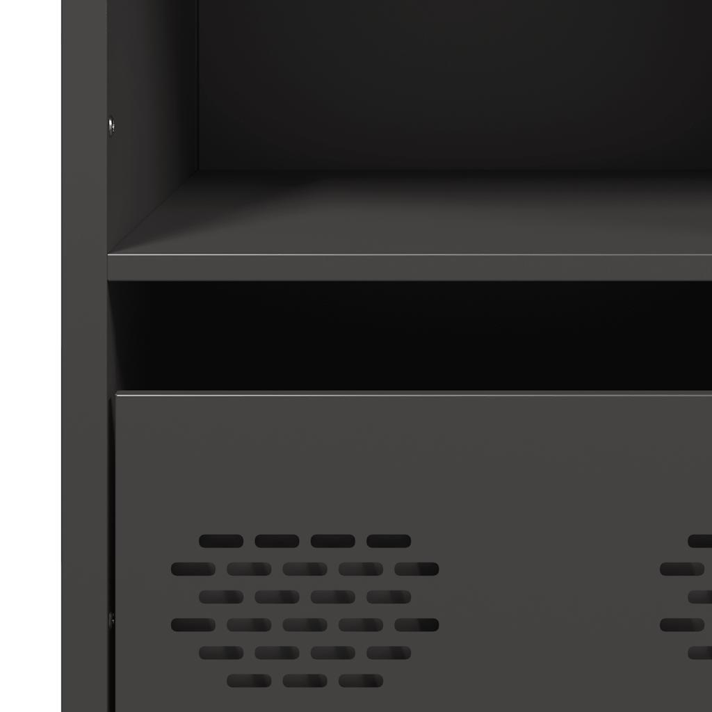 Highboard Black 68x39x103.5 cm Steel