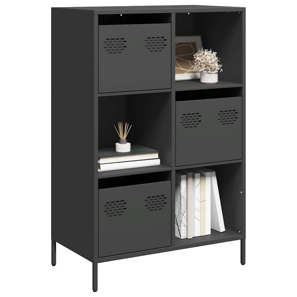 Highboard Black 68x39x103.5 cm Steel