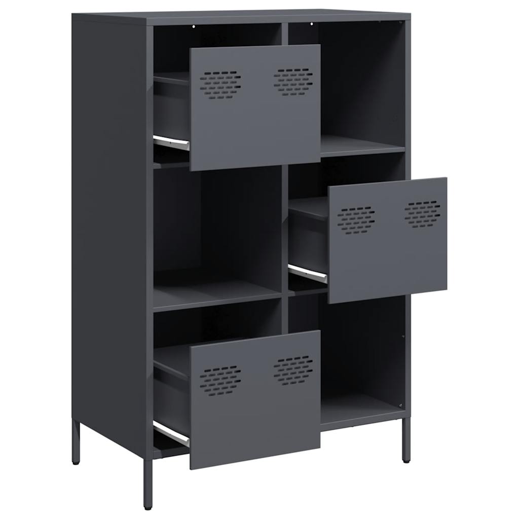Highboard Anthracite 68x39x103.5 cm Steel