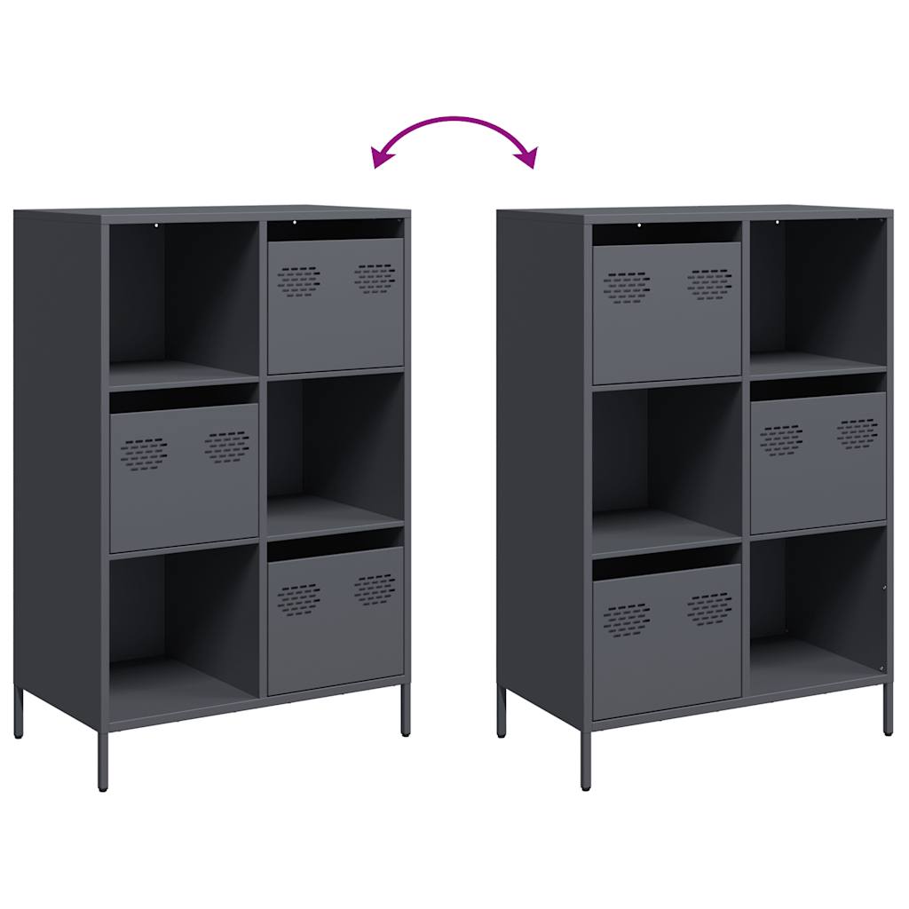 Highboard Anthracite 68x39x103.5 cm Steel