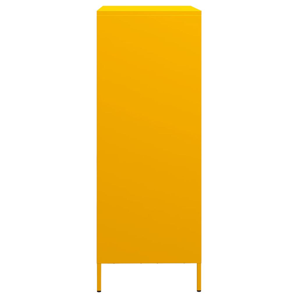 Highboard Mustard Yellow 68x39x103.5 cm Steel