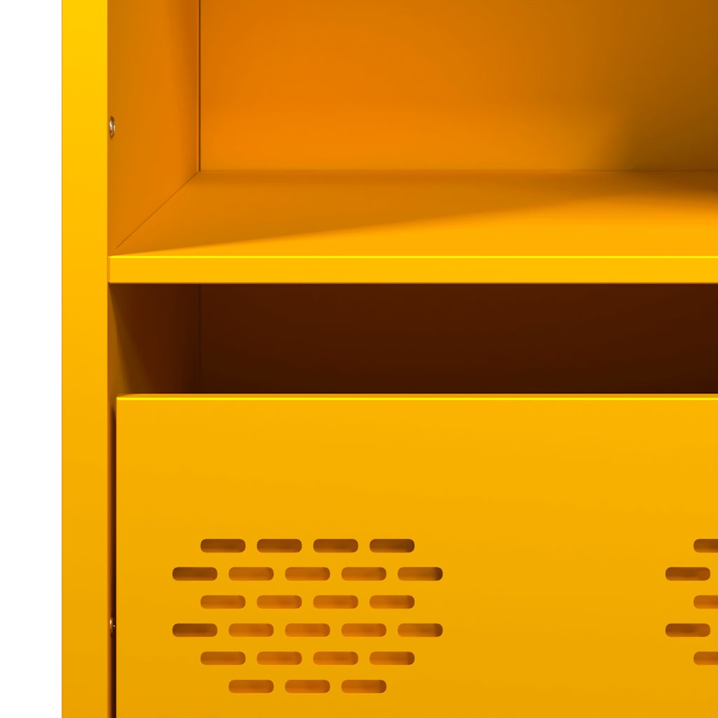 Highboard Mustard Yellow 68x39x103.5 cm Steel