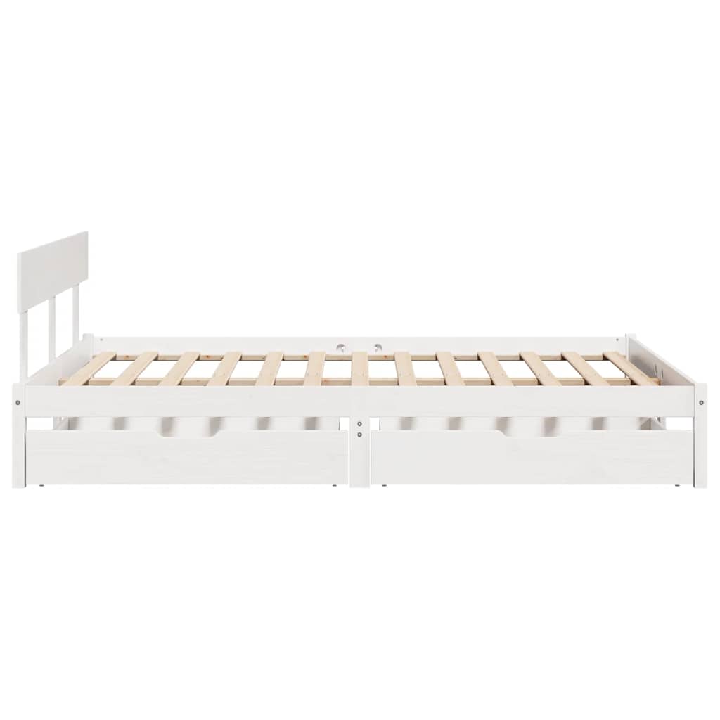 Bed Frame without Mattress White 120x190 cm Small Double Solid Wood Pine
