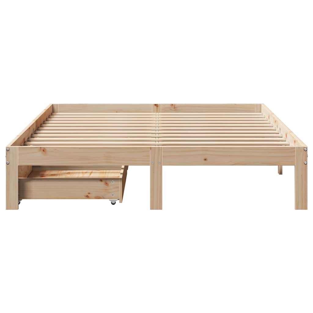 Bed Frame with Drawers without Mattress 120x190 cm Small Double