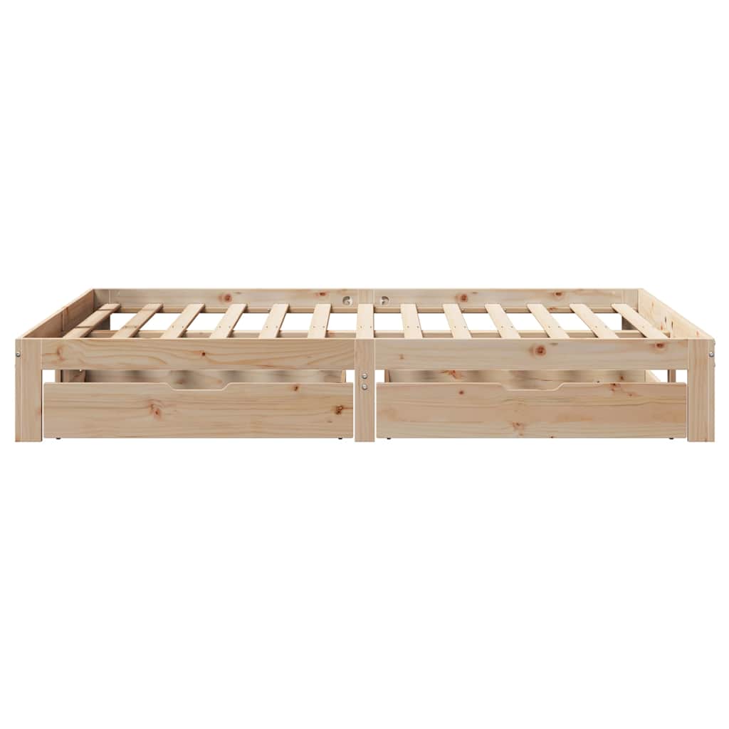 Bed Frame with Drawers without Mattress 120x190 cm Small Double
