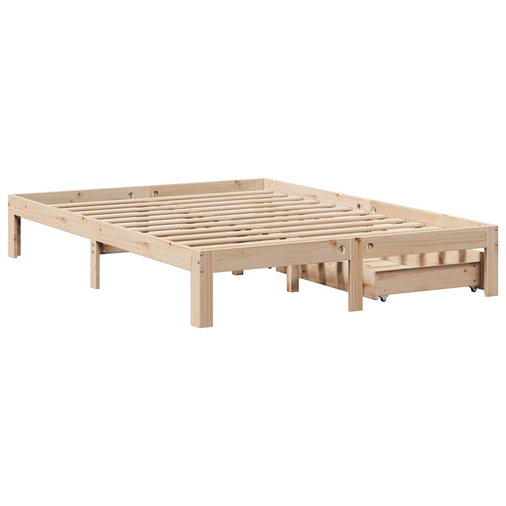 Bed Frame with Drawers without Mattress 120x190 cm Small Double