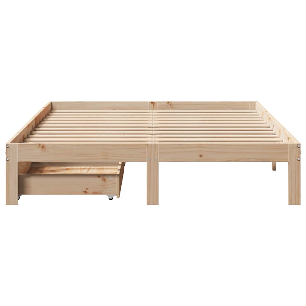 Bed Frame with Drawers without Mattress 135x190 cm Double