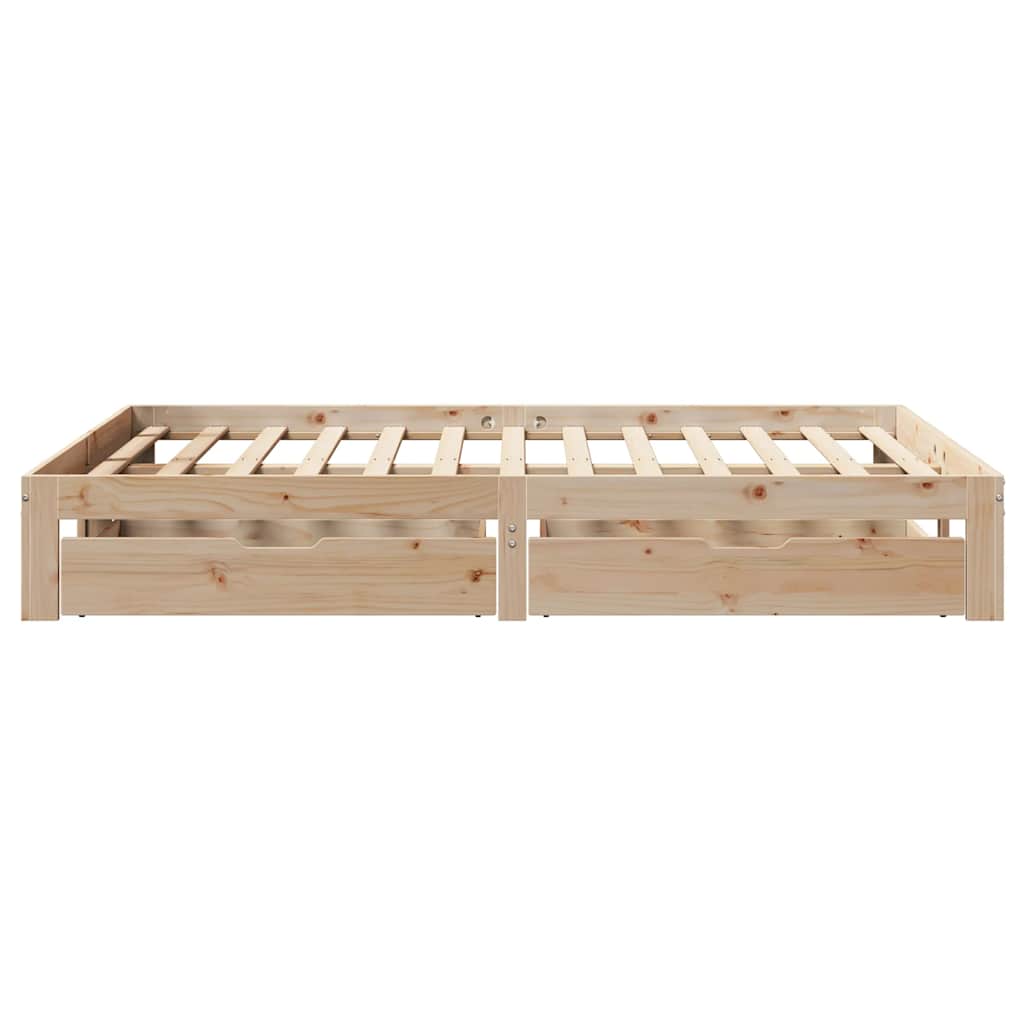 Bed Frame with Drawers without Mattress 135x190 cm Double