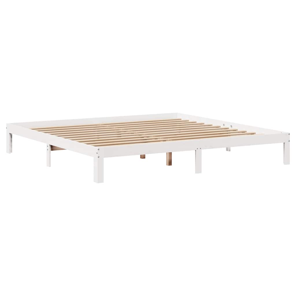 Bed Frame with Drawers without Mattress White 180x200 cm Super King