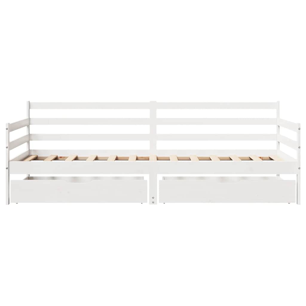 Daybed with Drawers without Mattress 90x200 cm Solid Wood