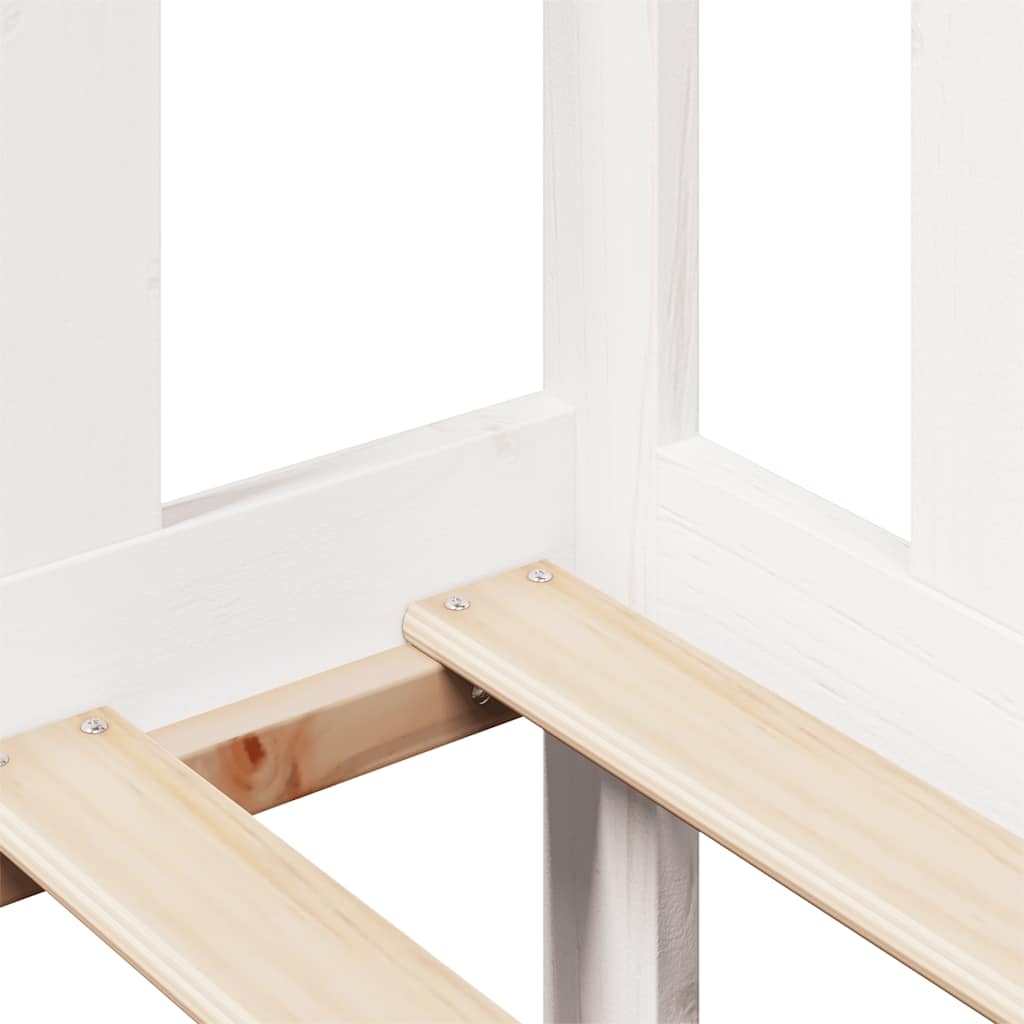 Daybed with Drawers without Mattress White 80x200 cm Solid Wood