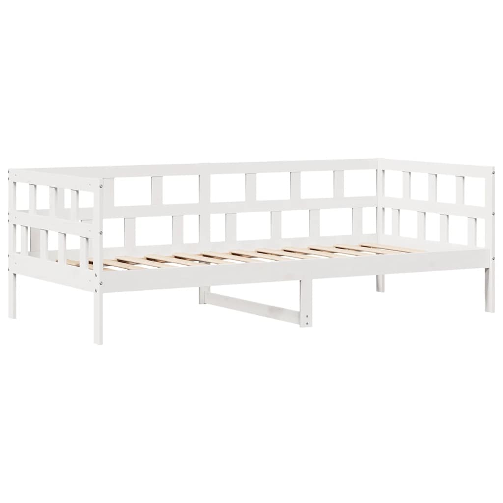 Daybed with Drawers without Mattress White 80x200 cm Solid Wood