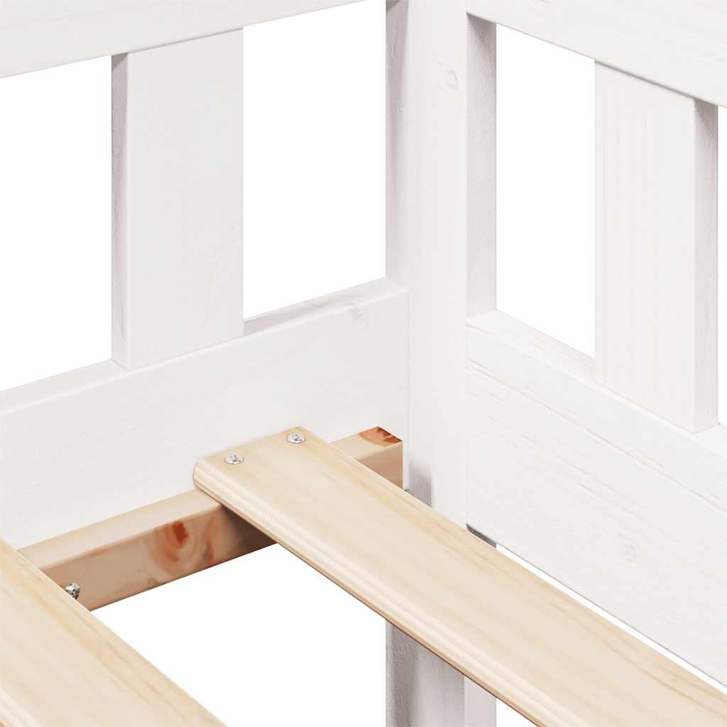 Daybed with Drawers without Mattress White 80x200 cm Solid Wood