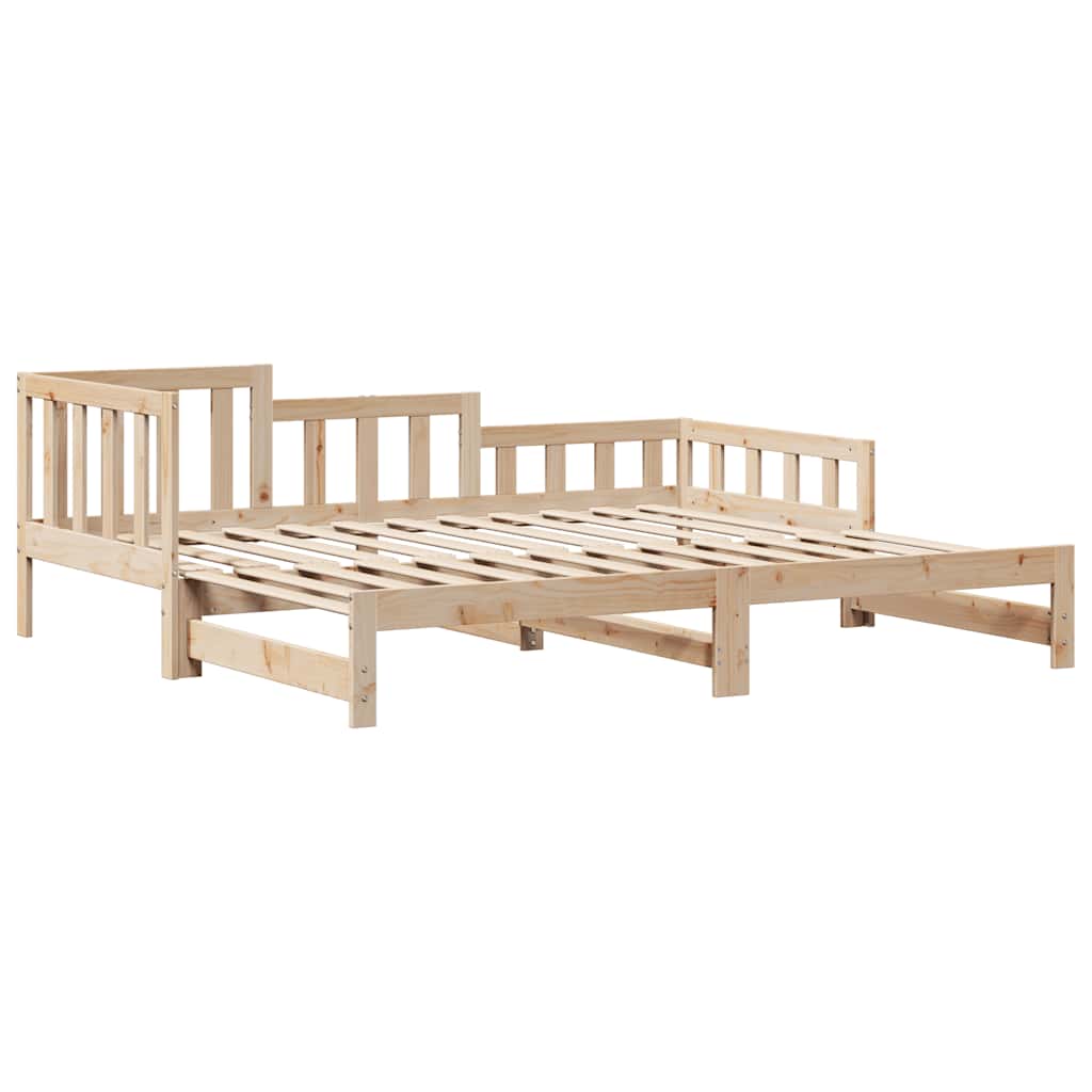 Daybed with Trundle and Drawers without Mattress 90x200 cm