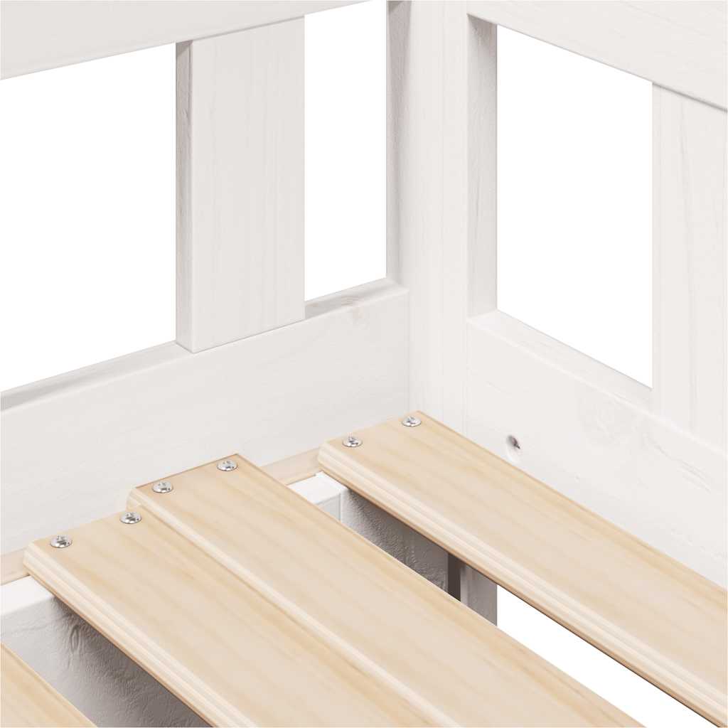 Daybed with Trundle and Drawers without Mattress White 90x190 cm Single