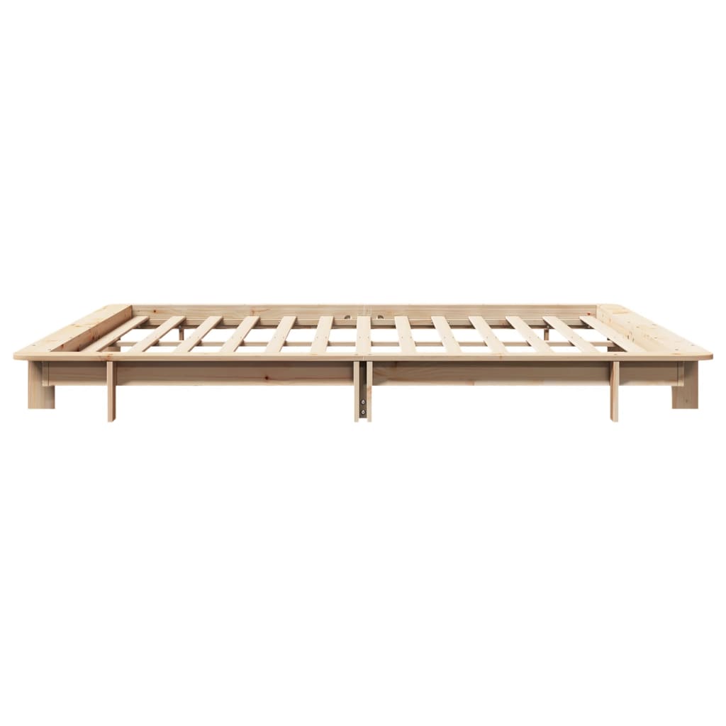 Bed Frame without Mattress 200x200 cm Solid Wood Pine