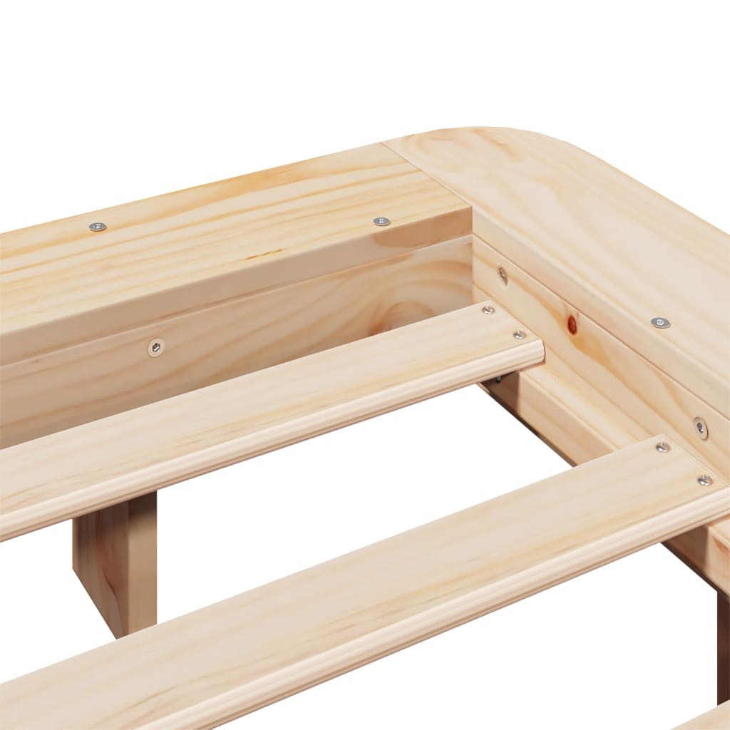 Bed Frame without Mattress 200x200 cm Solid Wood Pine