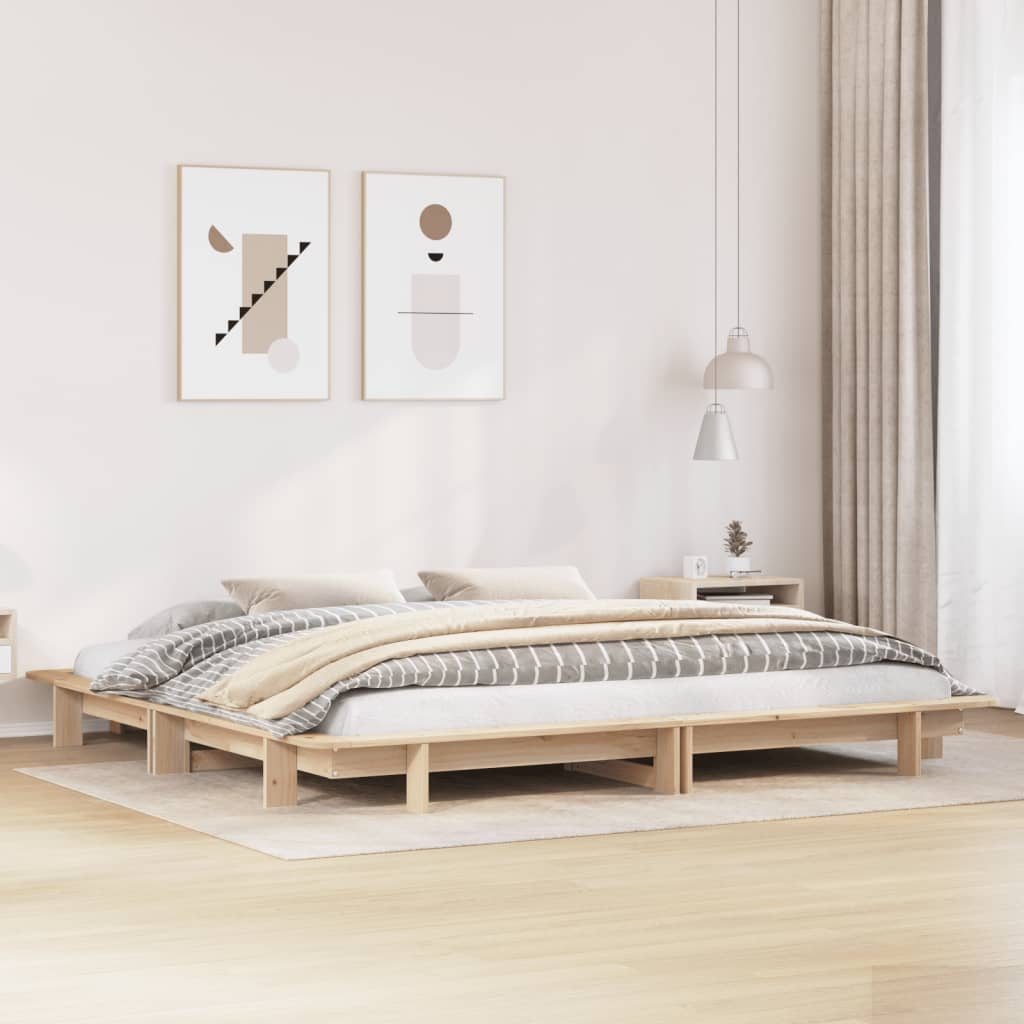 Bed Frame without Mattress 180x200 cm Super King Solid Wood Pine