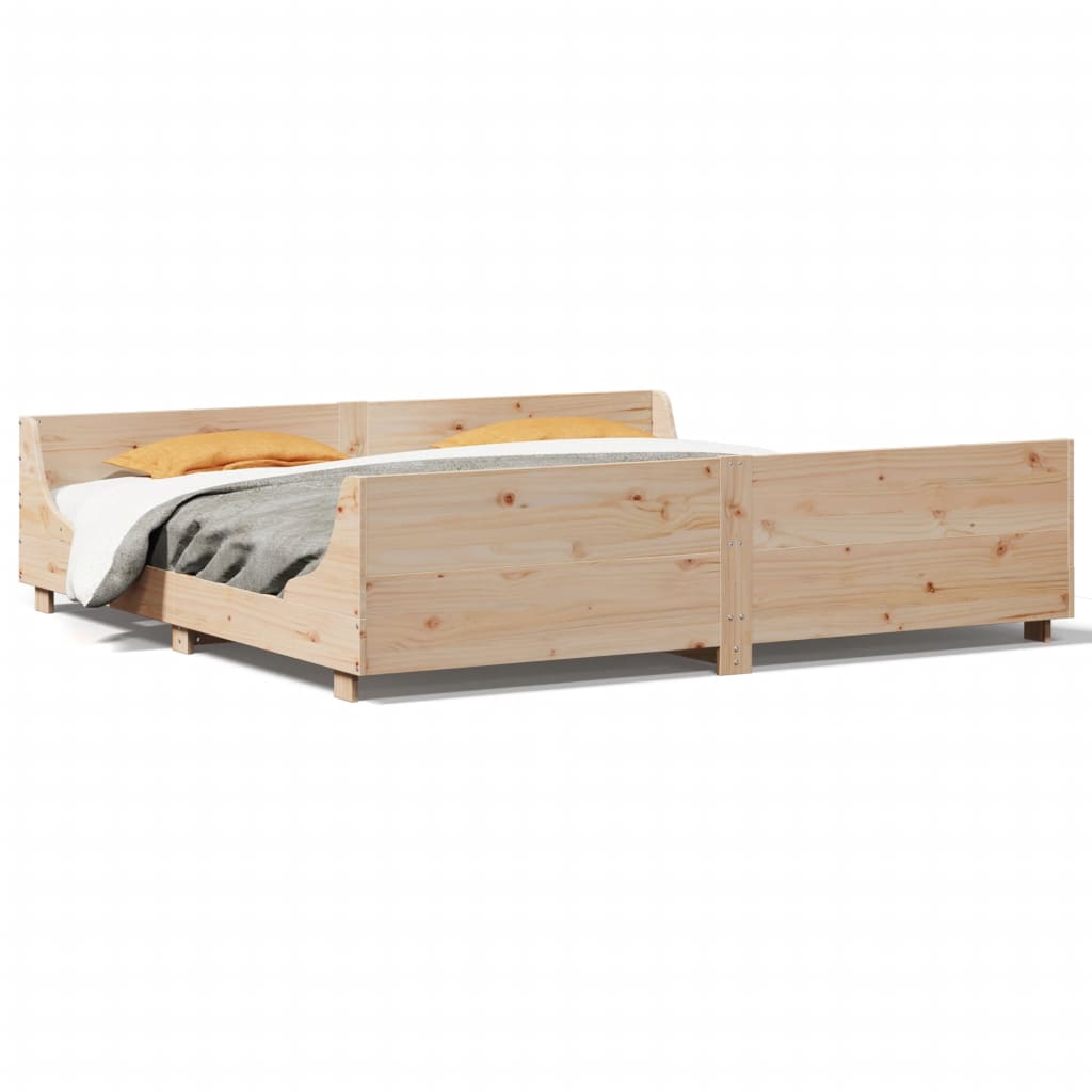 Bed Frame without Mattress 180x200 cm Super King Solid Wood Pine