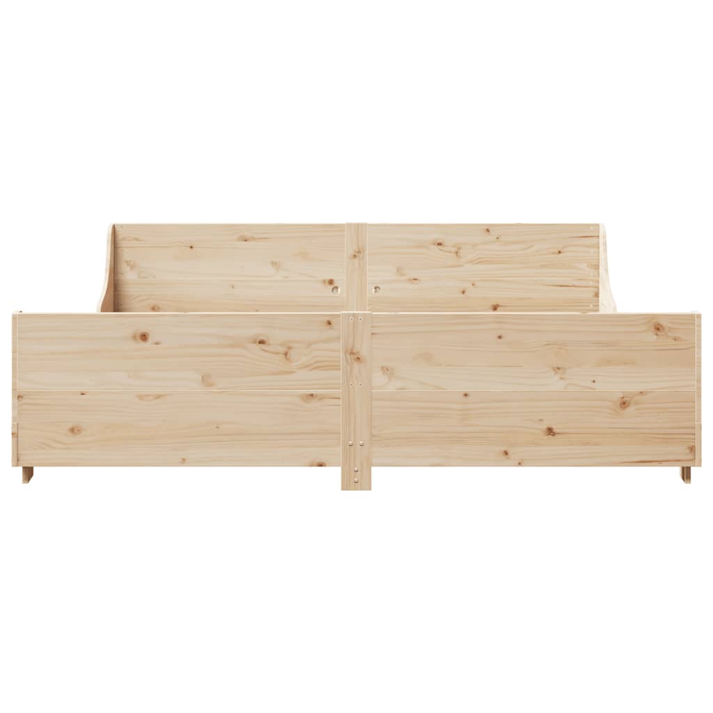Bed Frame without Mattress 180x200 cm Super King Solid Wood Pine