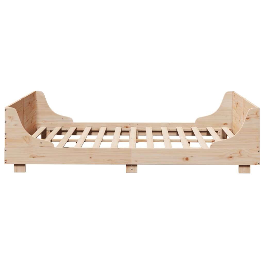 Bed Frame without Mattress 140x200 cm Solid Wood Pine