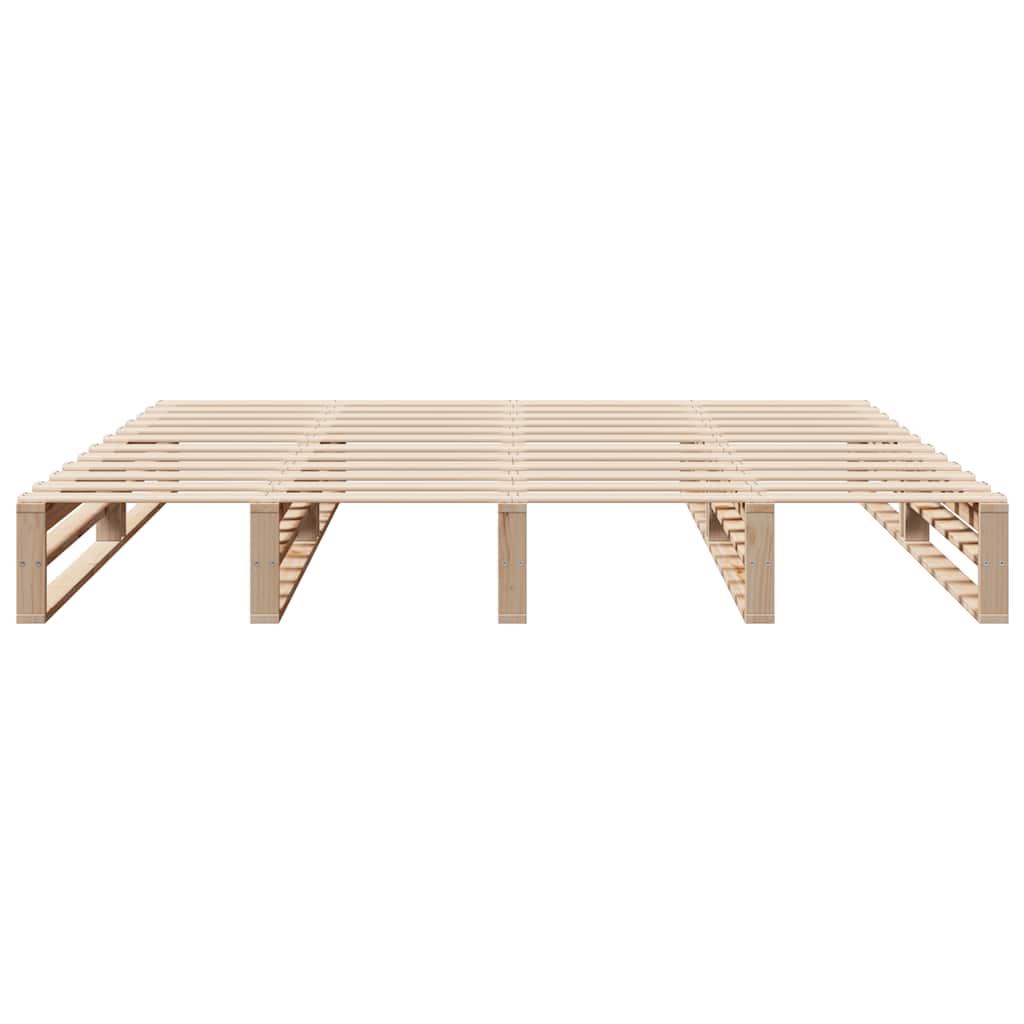 Bed Frame without Mattress 200x200 cm Solid Wood Pine