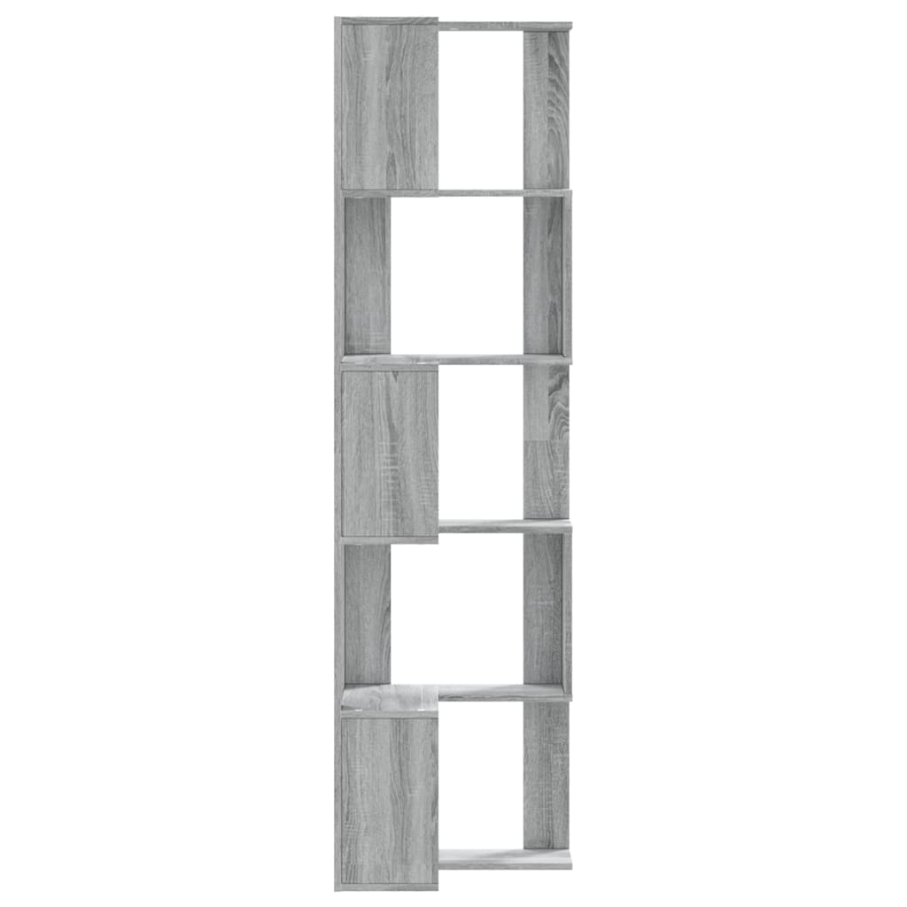 Corner Bookcase 5-Tier Grey Sonoma 50x50x179 cm Engineered Wood