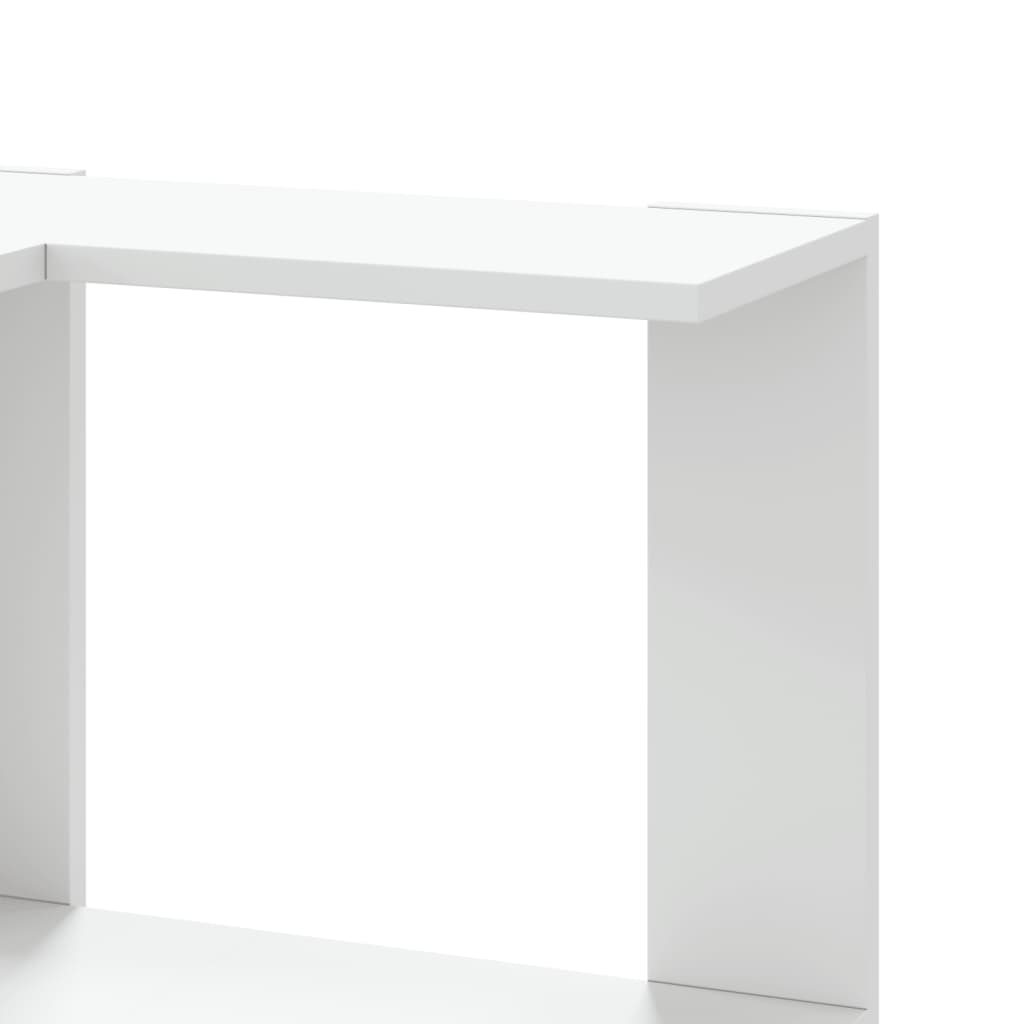 Corner Bookcase 3-Tier White 50x50x102 cm Engineered Wood