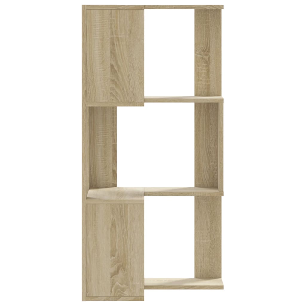 Corner Bookcase 3-Tier Sonoma Oak 50x50x102 cm Engineered Wood
