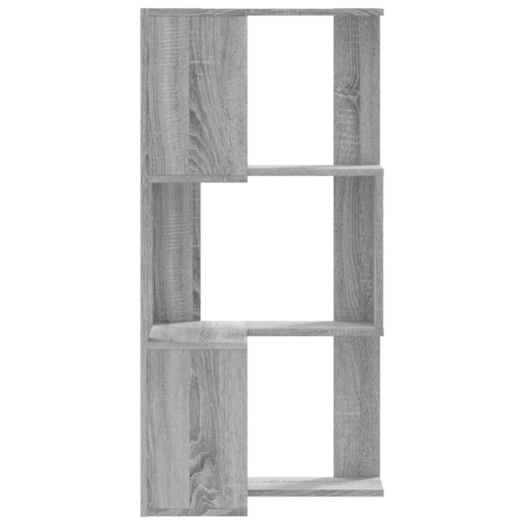 Corner Bookcase 3-Tier Grey Sonoma 50x50x102 cm Engineered Wood