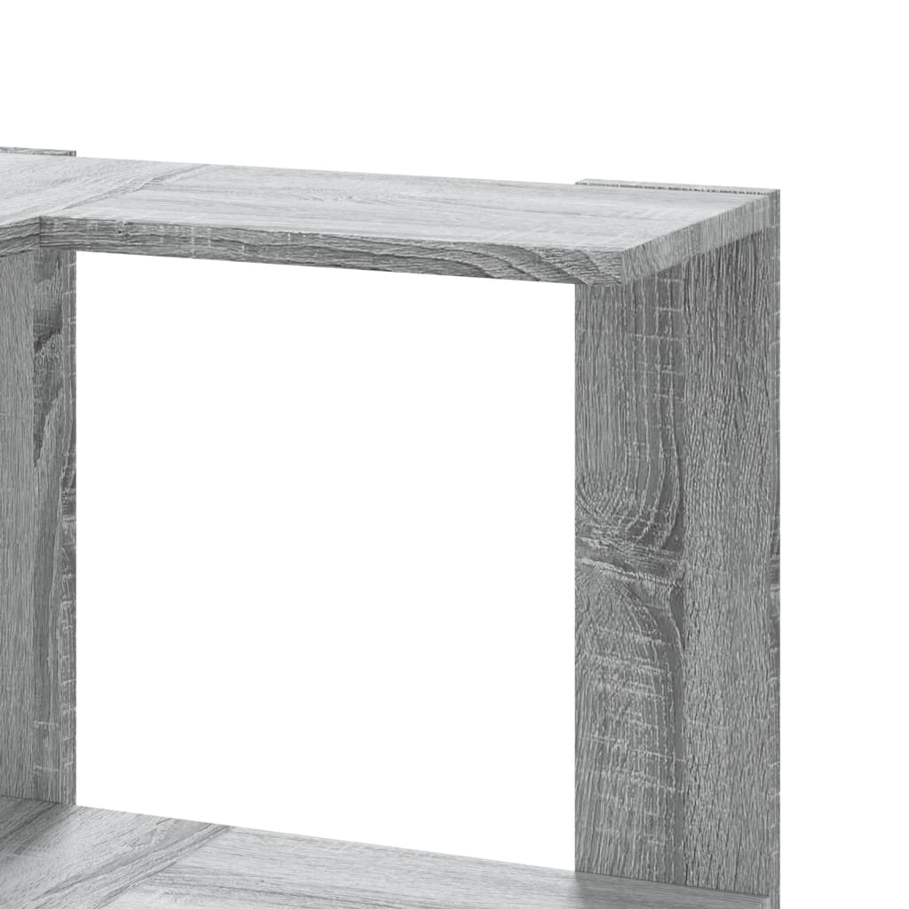 Corner Bookcase 3-Tier Grey Sonoma 50x50x102 cm Engineered Wood