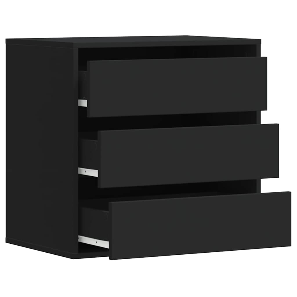 Corner Chest of Drawers Black 60x41x58 cm Engineered Wood