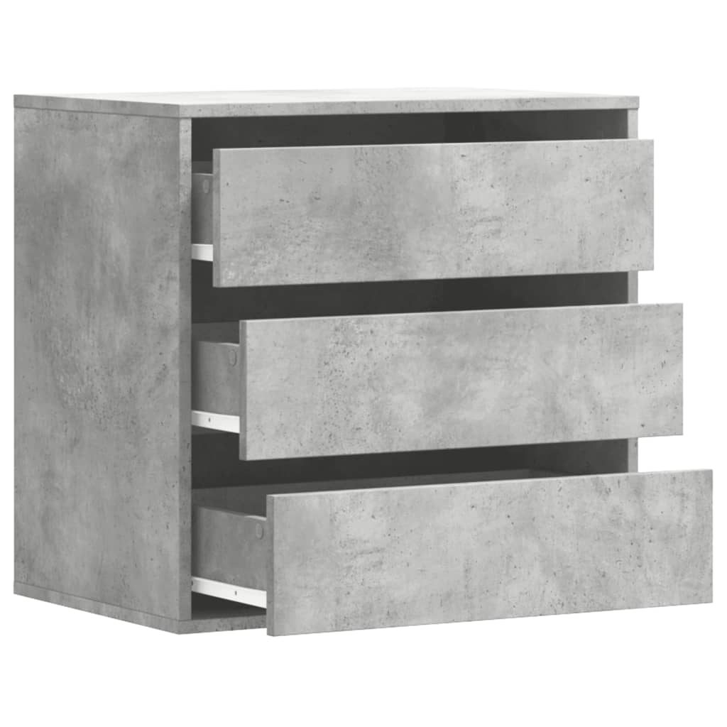 Corner Chest of Drawers Concrete Grey 60x41x58 cm Engineered Wood