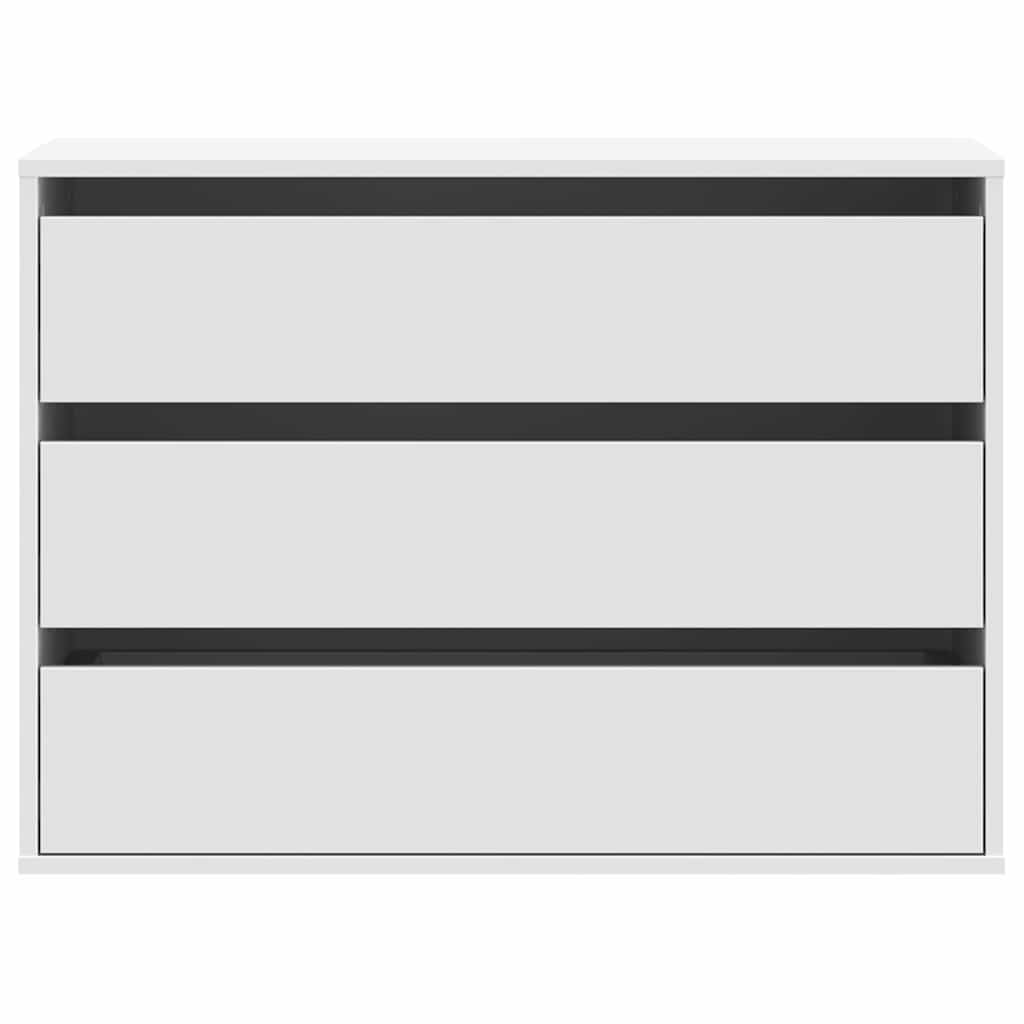 Corner Chest of Drawers White 80x41x58 cm Engineered Wood