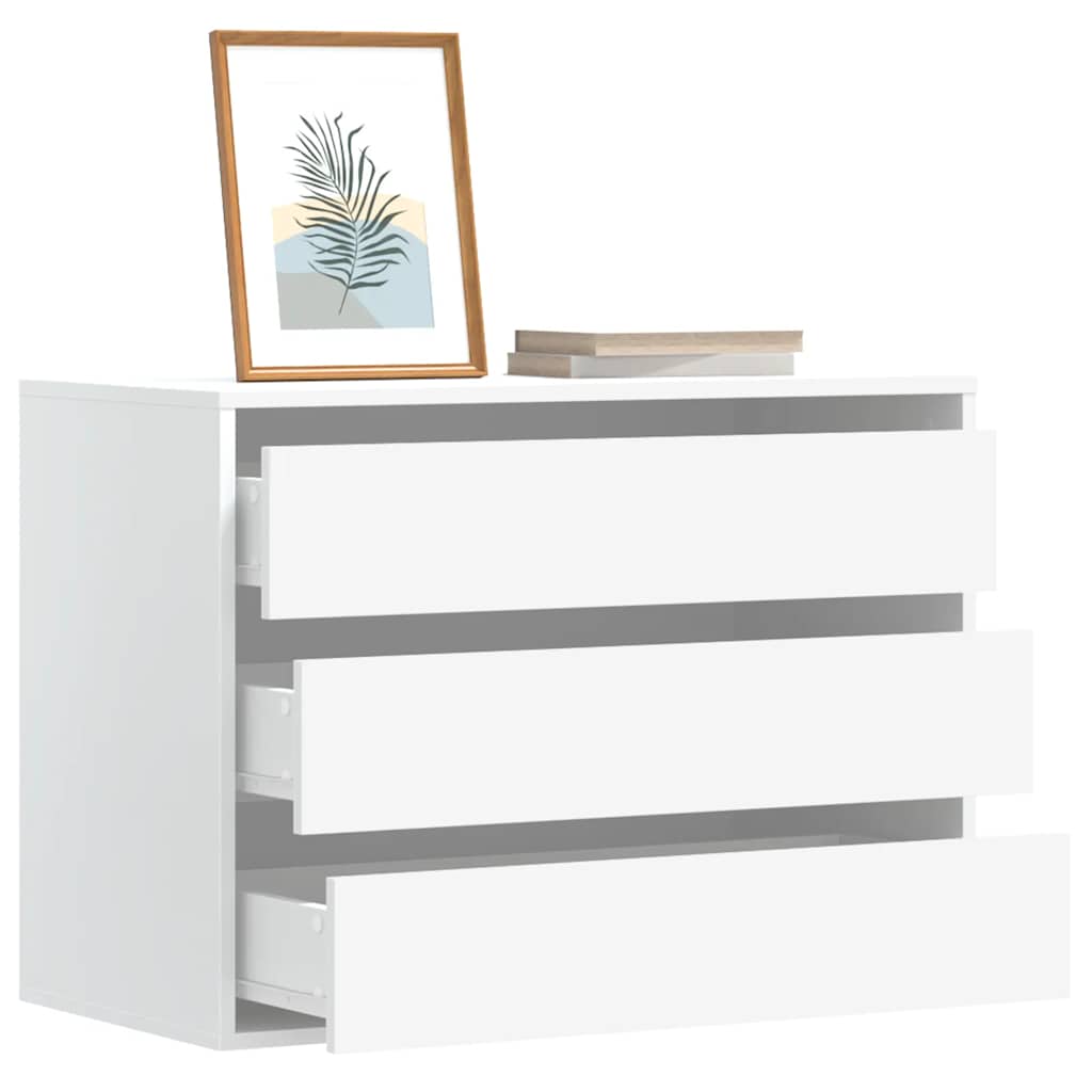 Corner Chest of Drawers White 80x41x58 cm Engineered Wood