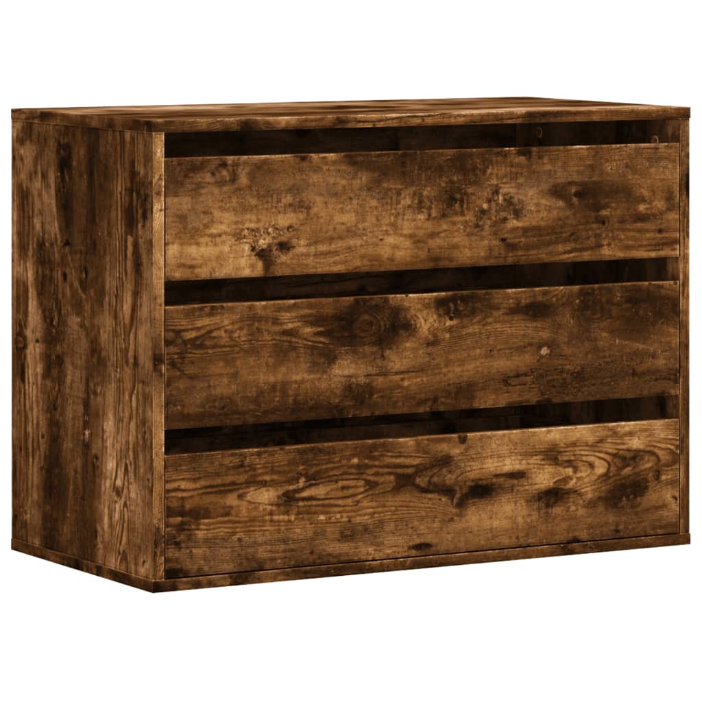 Corner Chest of Drawers Smoked Oak 80x41x58 cm Engineered Wood